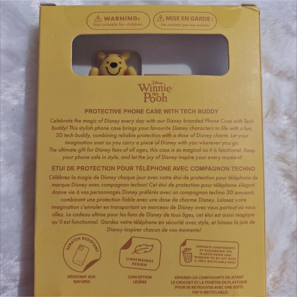 NEW iPhone 16 Pro Max Case Winnie the Pooh 3D Tech Buddy Disney Skinnydip Clear